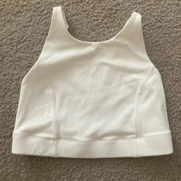 NWT Balance Athletica Vitality High Neck Sports Bra Size Small White - Picture 1 of 3